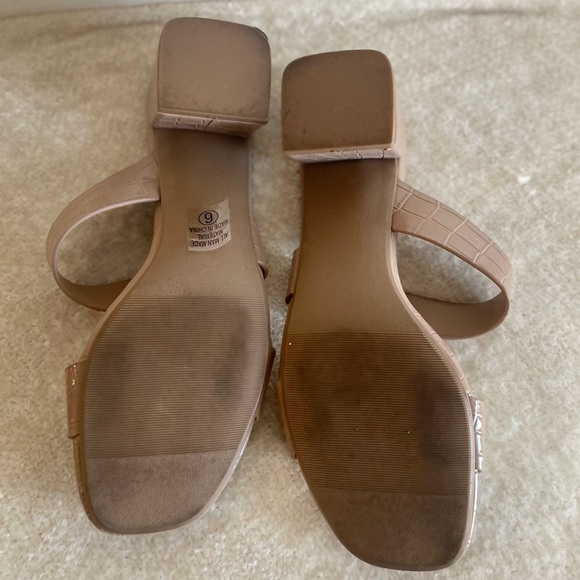 New Nude Slip On Heel Sandals - Picture 7 of 8